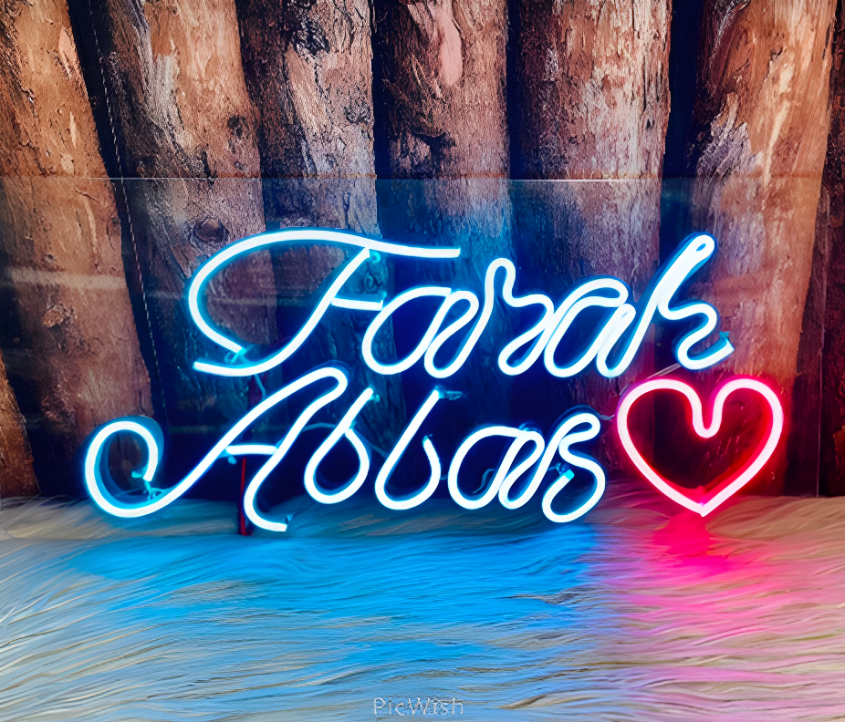 Personalized Neon Sign LED Name Light with Heart for Home or Gift Decor