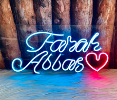 Personalized Neon Sign LED Name Light with Heart for Home or Gift Decor