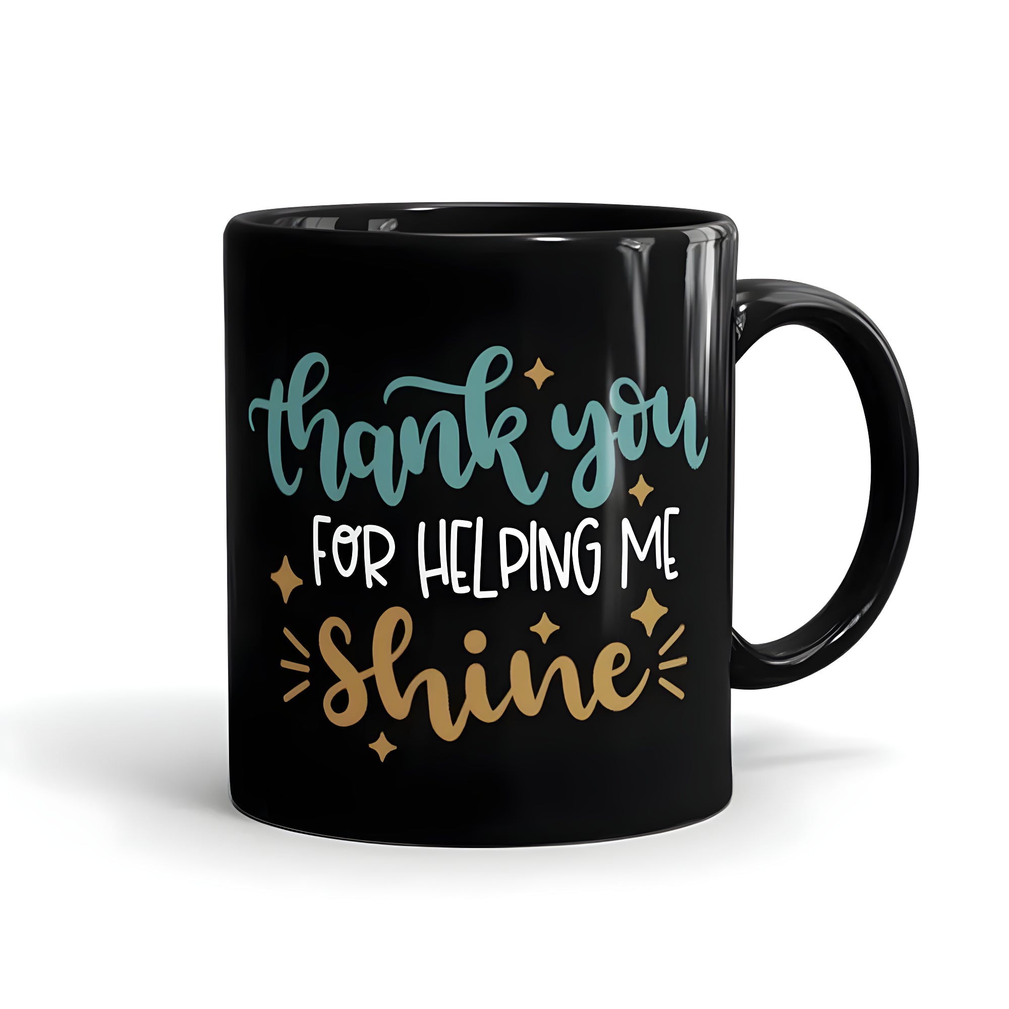 Black Shine Mug Stylish Glossy Ceramic Coffee Mug for Home & Office